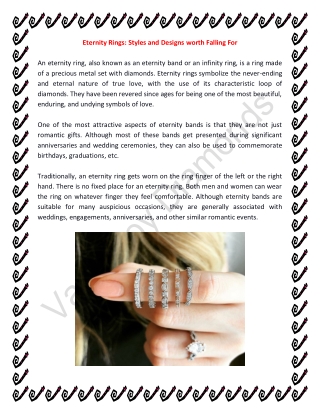 Expert Guide to Choosing an Eternity Ring Styles