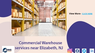 Best Commercial Warehouse services Elizabeth New Jersey