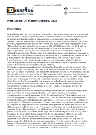 India Edible Oil Market Outlook, 2025