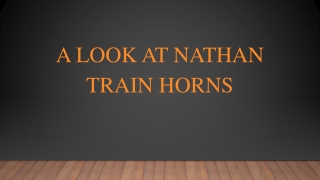 A Look At Nathan Train Horns