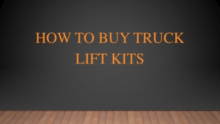 How To Buy Truck Lift Kits