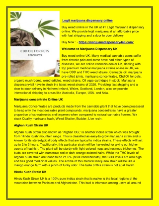 Legit marijuana dispensary online
