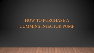 How To Purchase A Cummins Injector Pump