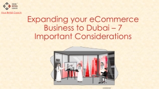 Expanding your eCommerce Business to Dubai – 7 Important Considerations
