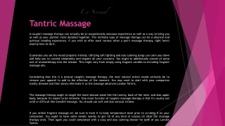 Tantric Massage