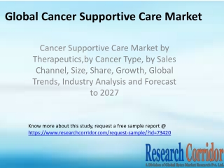 Cancer Supportive Care Market by Therapeutics,by Cancer Type, by Sales Channel, Size, Share, Growth, Global Trends, Indu