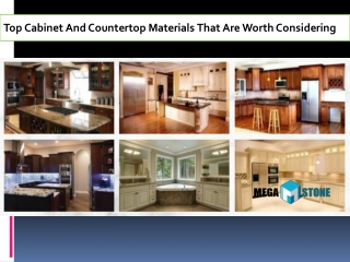 Top Cabinet And Countertop Materials That Are Worth Considering