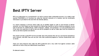 Best IPTV Server