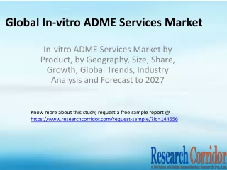 In-vitro ADME Services Market by Product, by Geography, Size, Share, Growth, Global Trends, Industry Analysis and Foreca