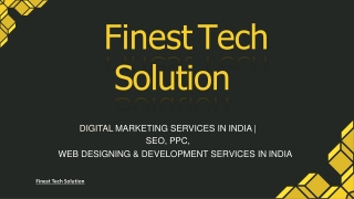 Best SEO Company in Chandigarh- Finest Tech Solution