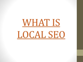 what is local seo