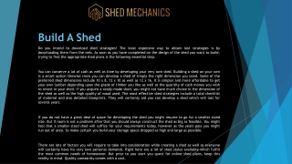 Build A Shed