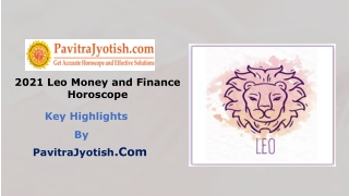 2021 Leo Money and Finance Horoscope