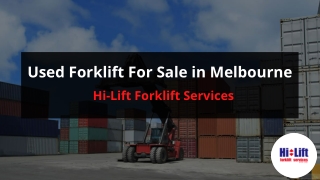 Used Forklift For Sale in Melbourne