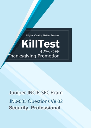 Juniper JNCIP-SEC JN0-635 Practice Exam V8.02 Killtest