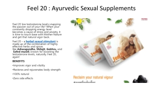 Feel 20 |  Ayurvedic Sexual Supplements