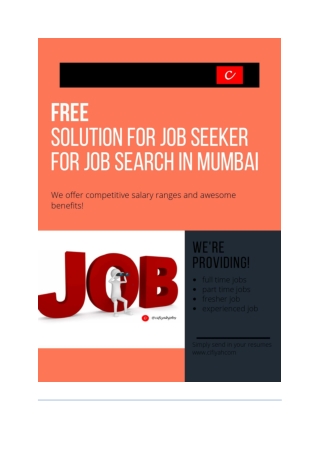 FREE SOLUTION FOR JOB SEEKER FOR JOB SEARCH IN MUMBAI