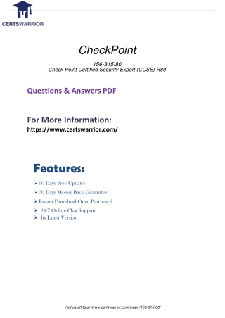 156-315.80 Latest Questions Answers To pass Your Exam 2020