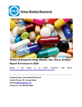 Global Cyclosporine drugs Market Trends, Size, Competitive Analysis and Forecast 2020-2026