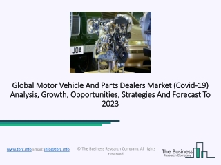 Motor Vehicle And Parts Dealers Market Research, Manufacturers Outlook, 2020-23