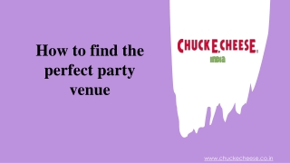 How to find the perfect party venue