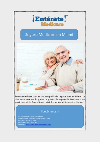 Seguro Medicare en Miami