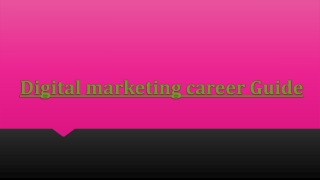 Digital Marketing and SEO Career Guide