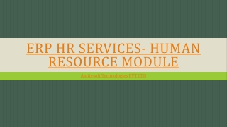 Amitysoft ERP HR Services in Chennai