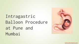 Intragastric Balloon procedure at Pune and Mumbai