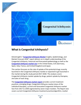 Congenital ichthyosis market research report