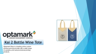 Custom Wine Tote - Optamark