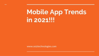 Mobile App Trends in 2021!!!
