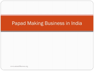 Papad Making Business in India