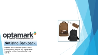 Custom Natisino Backpack - Optamark