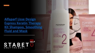 Alfaparf Lisse Design Express Keratin Therapy Kit Shampoo, Smoothing Fluid and Mask