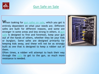 Gun safe on sale