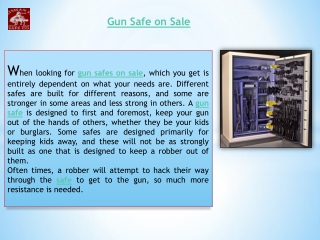 Gun safe on sale