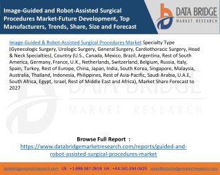 Image-Guided and Robot-Assisted Surgical Procedures Market-Future Development, Top Manufacturers, Trends, Share, Size an