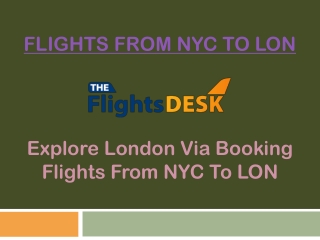 Flights From NYC To LON