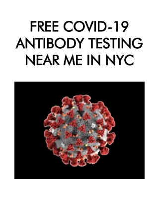 Free Covid-19 Antibody Testing Near Me in NYC