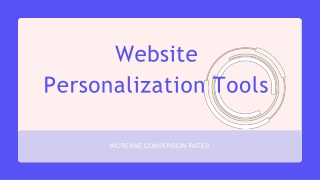 Website Personalization Tools to Increase Conversion