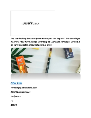 CBD Cartridge | Justcbdstore.com