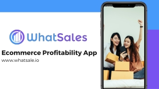 Ecommerce Profitability – Ecommerce Profitability App: