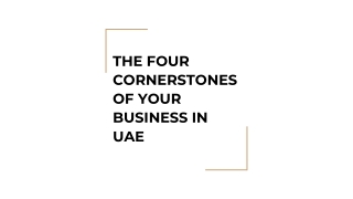 The Four Cornerstones Of Your Business In Uae