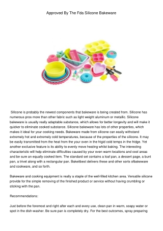 ApprovedByTheFdaSiliconeBakeware