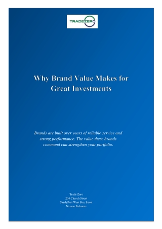 Why Brand Value Makes for Great Investments