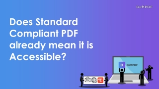 Can creating a standard PDF mean creating an accessible one?