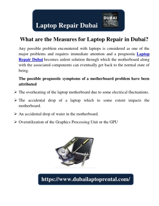 What are the Measures for Laptop Repair in Dubai?