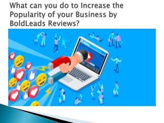 What can you do to Increase the Popularity of your Business by BoldLeads Reviews?