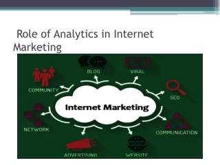 Role of Analytics in Internet Marketing